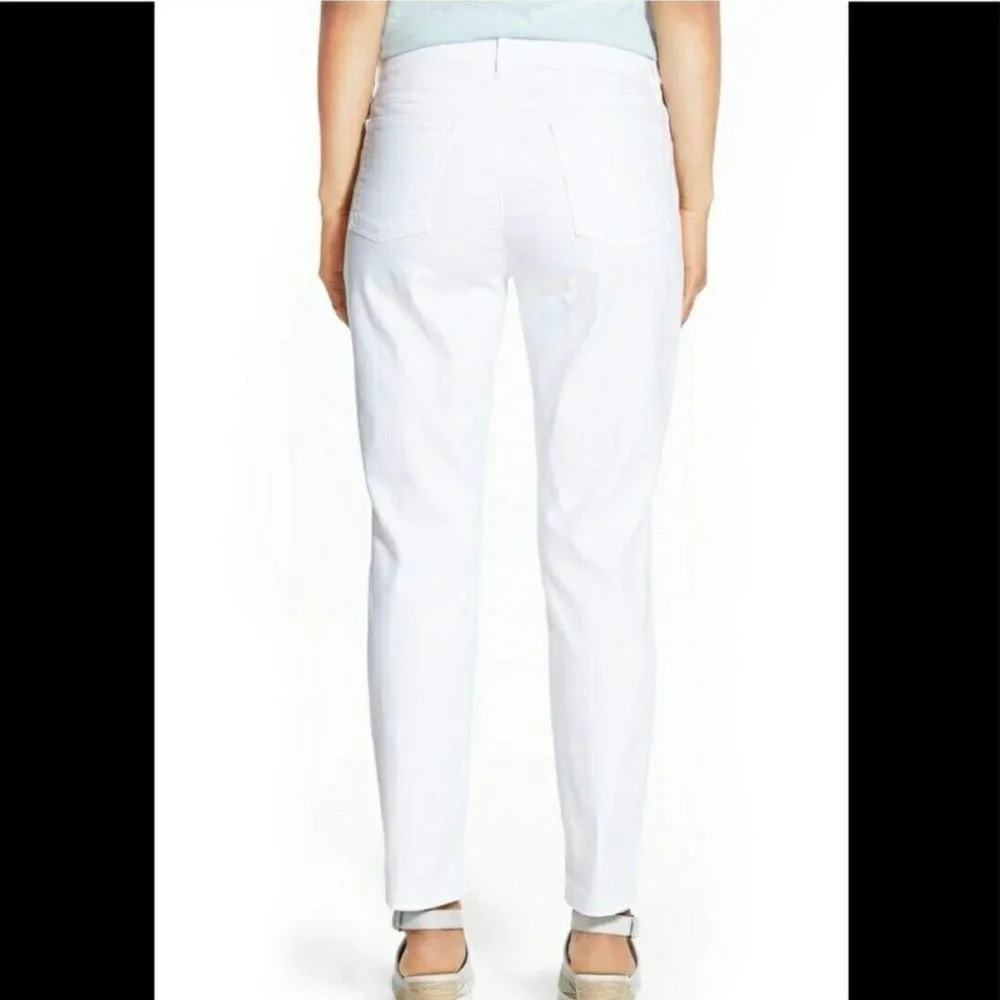 Eileen Fisher Women's Organic Cotton Stretch Denim High Rise Straight Leg Jeans - Picture 3 of 14